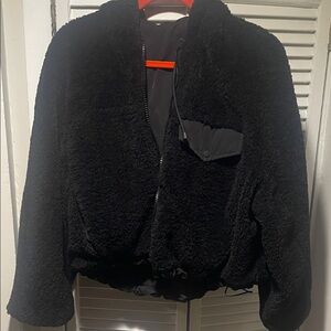 Zara reversible Black Fleece Jacket